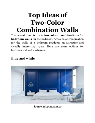 Top Ideas of Two-Color Combination Walls