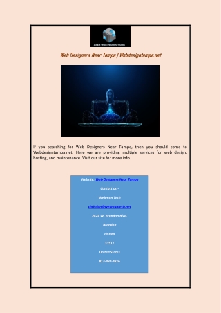 Web Designers Near Tampa | Webdesigntampa.net