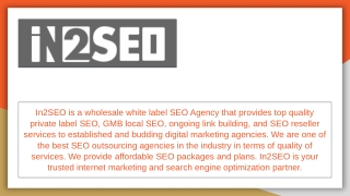 Affordable SEO Reseller - In2SEO