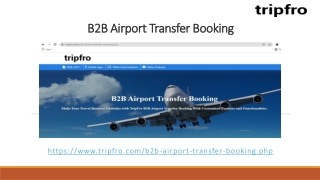B2B Airport Transfer Booking