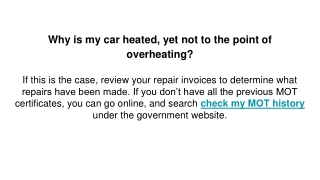 Why is my car heated, yet not to the point of overheating_