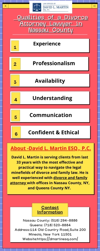 Qualities of a Divorce Attorney Lawyer in Nassau County