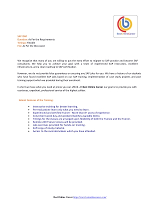 SAP IDM Training | SAP IDM | IDM HR Courses | SAP identity and access management