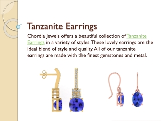 Buy Latest tanzanite earrings for Women Online- Chordia Jewels