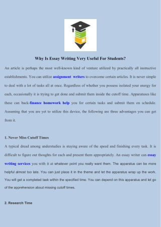 Why Is Essay Writing Very Useful For Students