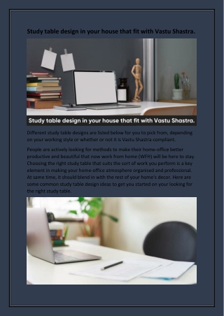 Study table design in your house that fit with Vastu Shastra.-converted