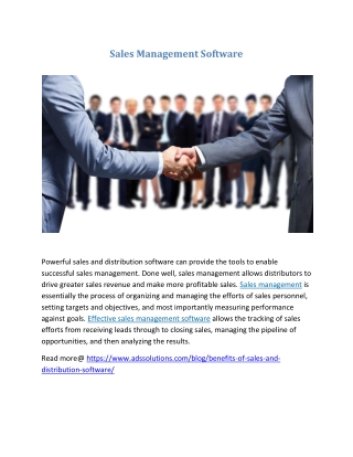 Sales Management Software