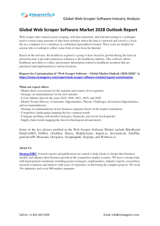 Global Web Scraper Software Market Research Report 2020-2028