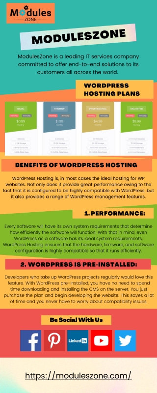 WordPress Hosting Plans - ModulesZone