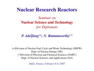 Nuclear Research Reactors