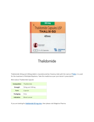 thalidomide 50 mg price