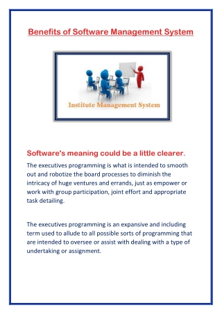 Benefits of Software Management System