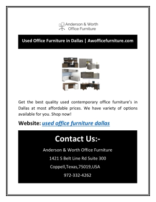 Get the best quality used contemporary office furniture