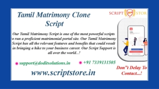 Readymade Tamil Matrimony Clone Script - SCRIPTSTORE.IN