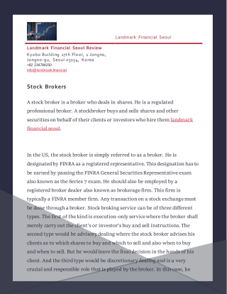 Stock Brokers