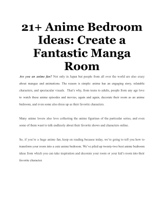 21  Anime Bedroom Ideas_ Create a Fantastic Manga Room