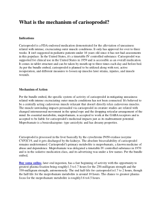 What is the mechanism of carisoprodol?