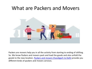Choose the Best packers and Movers In Chandigarh