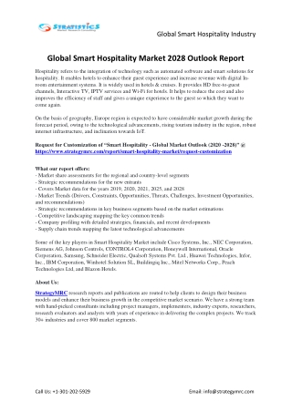 Smart Hospitality Market Forecasts to 2028