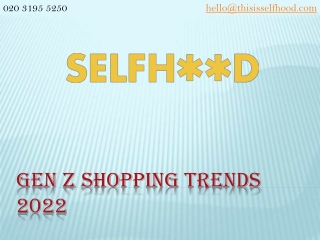 Gen Z Shopping Trends 2022