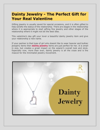 Dainty Jewelry