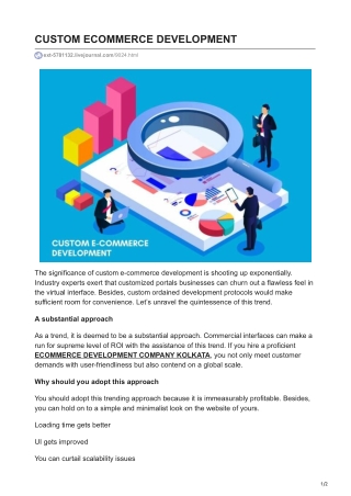 CUSTOM ECOMMERCE DEVELOPMENT
