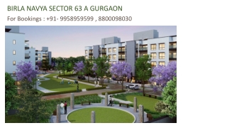 Birla Navya New Phase Sector 63 A Gurgaon Price, Birla Navya New Phase 3 Bhk Ter