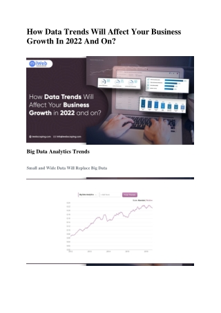 How Data Trends Will Affect Your Business Growth In 2022 And On?