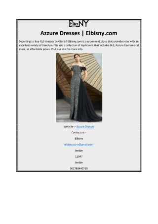 Azzure Dresses | Elbisny.com