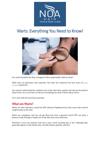 Warts Everything You Need to Know