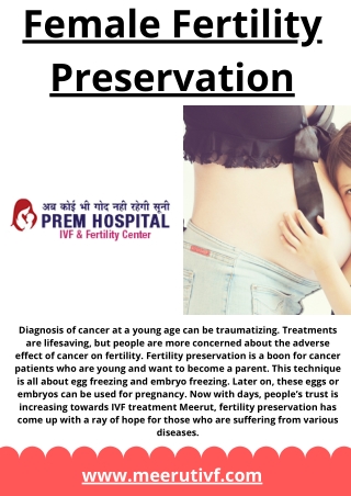Female Fertility Preservation