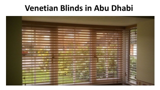 Venetian Blinds in Abu Dhabi