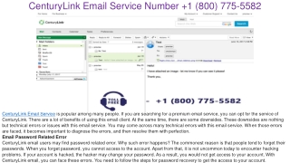 CenturyLink Technical Support Number  1 (800) 775-5582