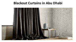 Blackout Curtains in Abu Dhabi