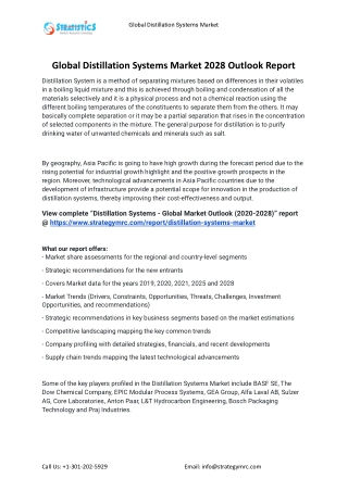 2021 Distillation Systems Industry Global Analysis Report