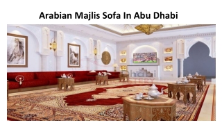 Arabian Majlis Sofa in Abu Dhabi