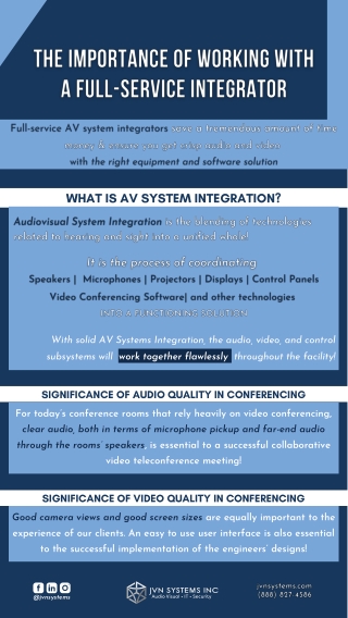 The Importance Of Working With A Full-Service Integrator