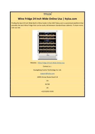 Wine Fridge 24 Inch Wide Online Usa | Itylza.com