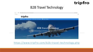 B2B Travel Technology