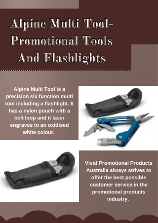 Buy Promotional Alpine Multi Tool Online From Vivid Promotions