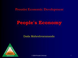 Proutist Economic Development People ’ s Economy