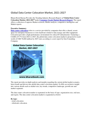 Global Data Center Colocation Market, 2021-2027-converted