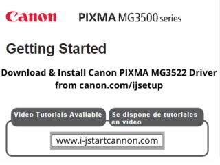 How to Download & Install Canon PIXMA MG3522 Driver from canon.com/ijsetup