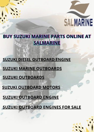 Buy Suzuki Marine Parts Online at Salmarine - Suzuki Outboard