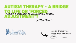 Autism therapy - A bridge to life or forced adjustment