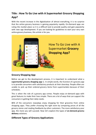 How To Go Live with A Supermarket Grocery Shopping App_.docx
