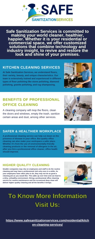 Kitchen Cleaning Services - Safe Sanitization Services