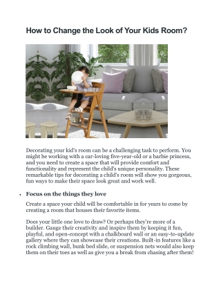 How to Change the Look of Your Kids Room