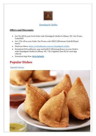 10% off-Chandigarh Chulha Menu Indian Restaurant St Albans,VIC