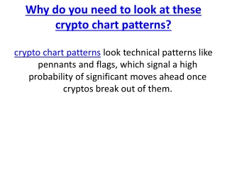 Why do you need to look at these crypto chart patterns
